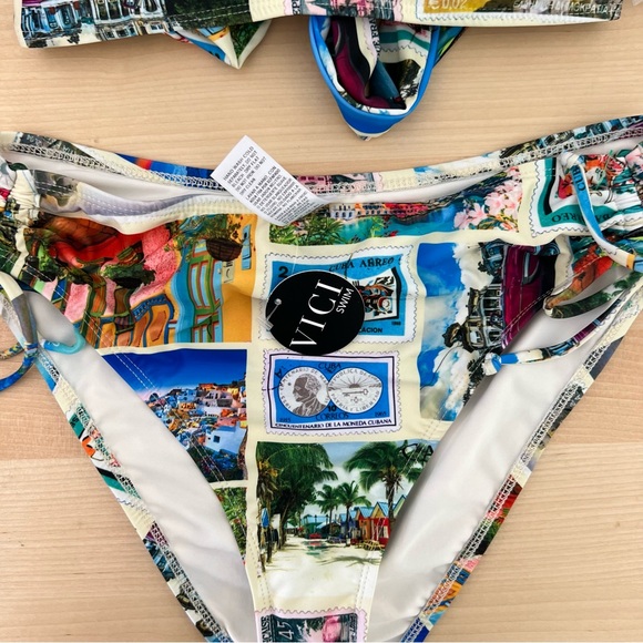 NWT VICI Postcards Vacation Swim Set - Picture 4 of 8